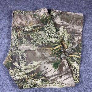 Realtree Advantage Max-1 Camo Pants Mens 38x32 Cotton Double Knee Hunting